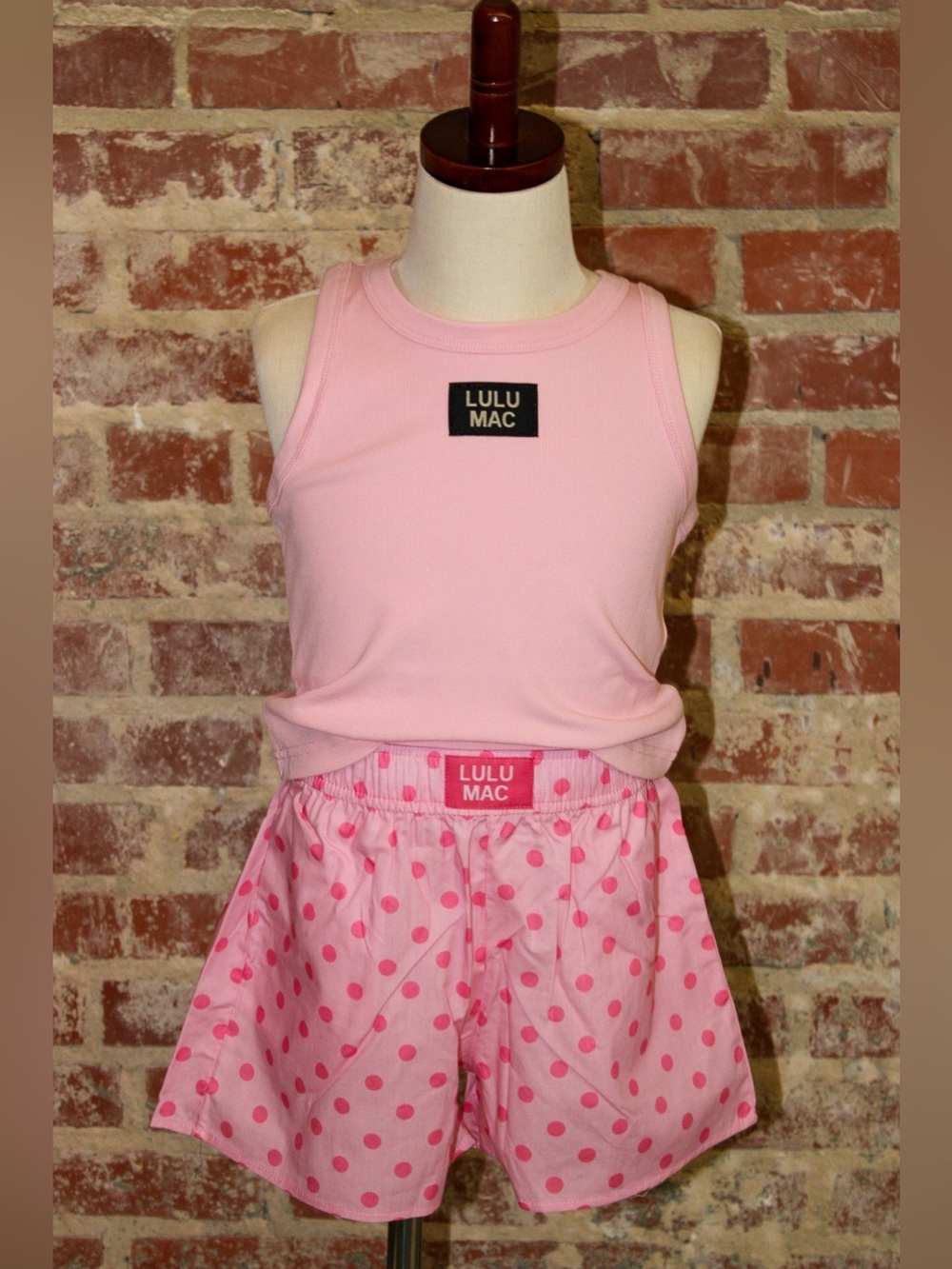 Lulu Mac Youth 1000 Light Pink Solid Tank Top